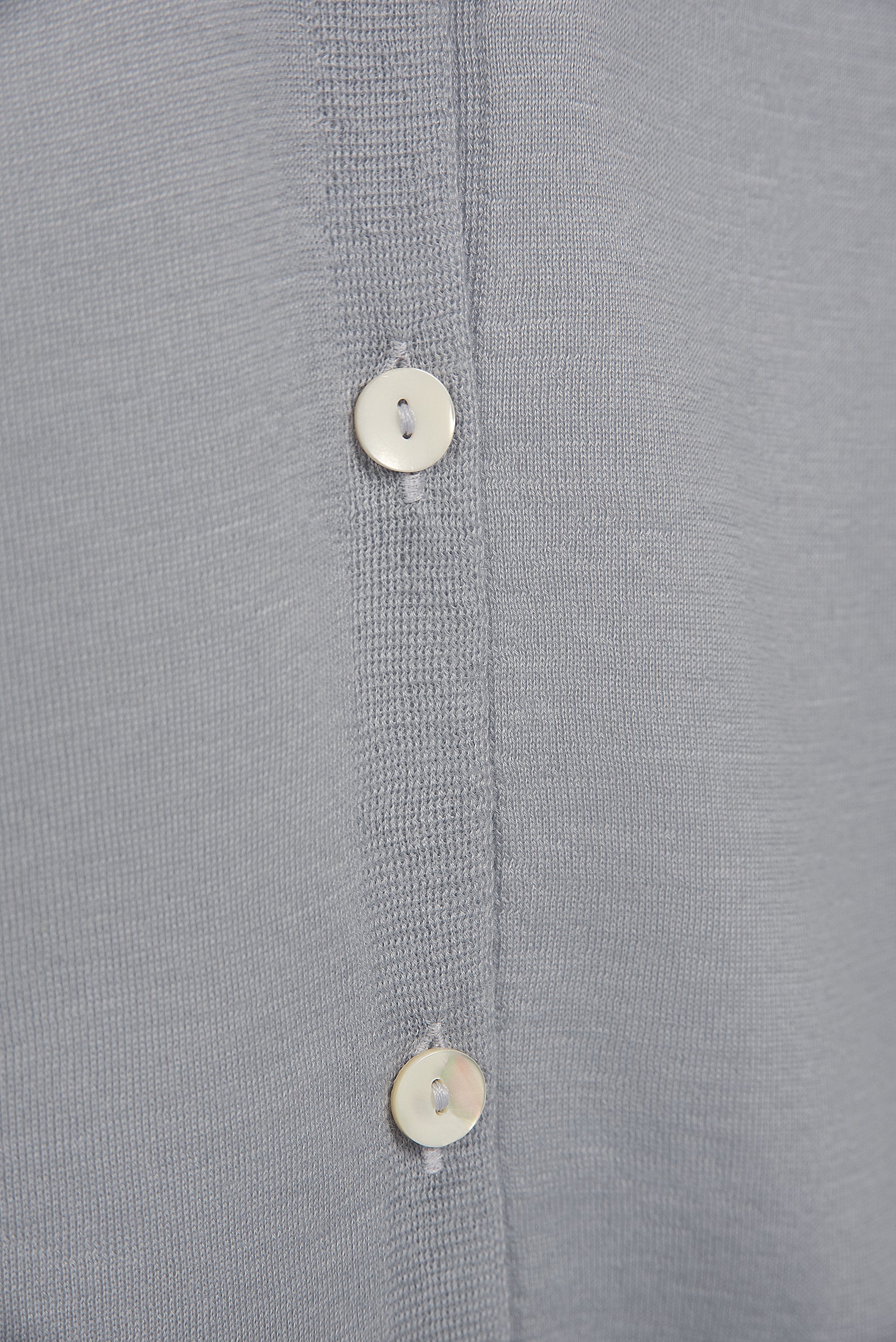 Atelier Verdi Light Steel Blue Carolina Cashmere Cardigan Button Detail