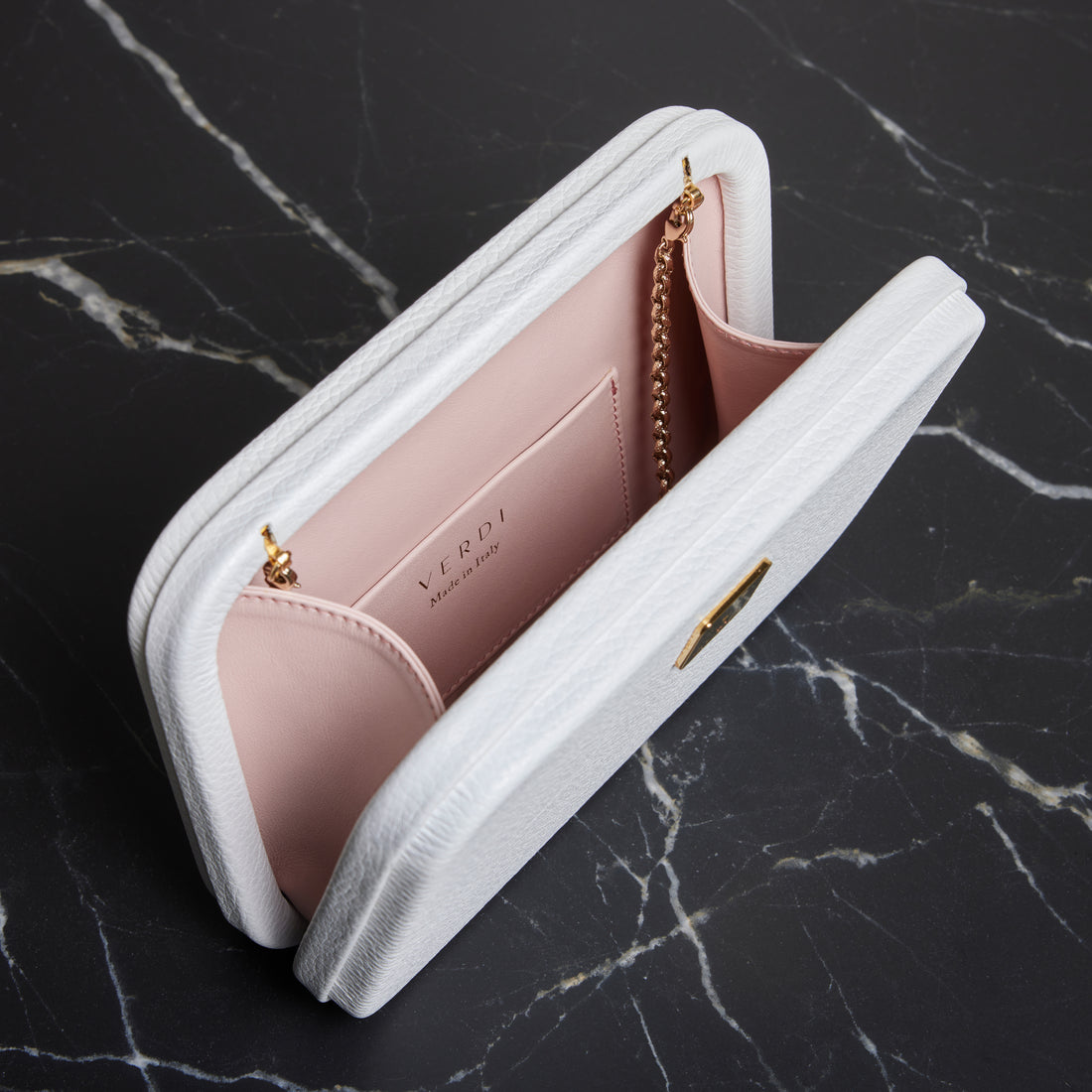 Atelier Verdi White Luigia Clutch Bag Video