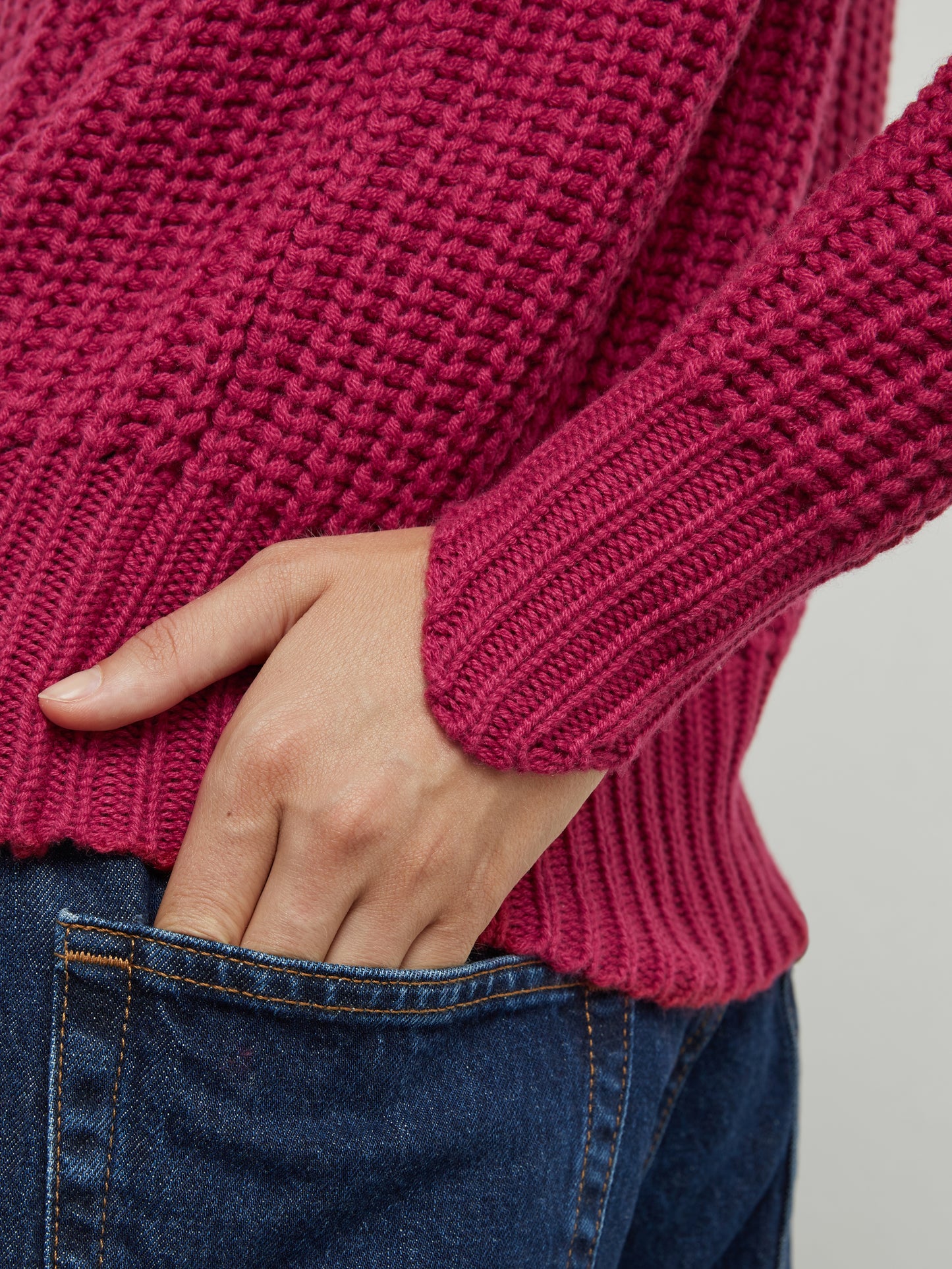 Atelier Verdi Pink Silvia Cashmere Jacket Cuff Detail