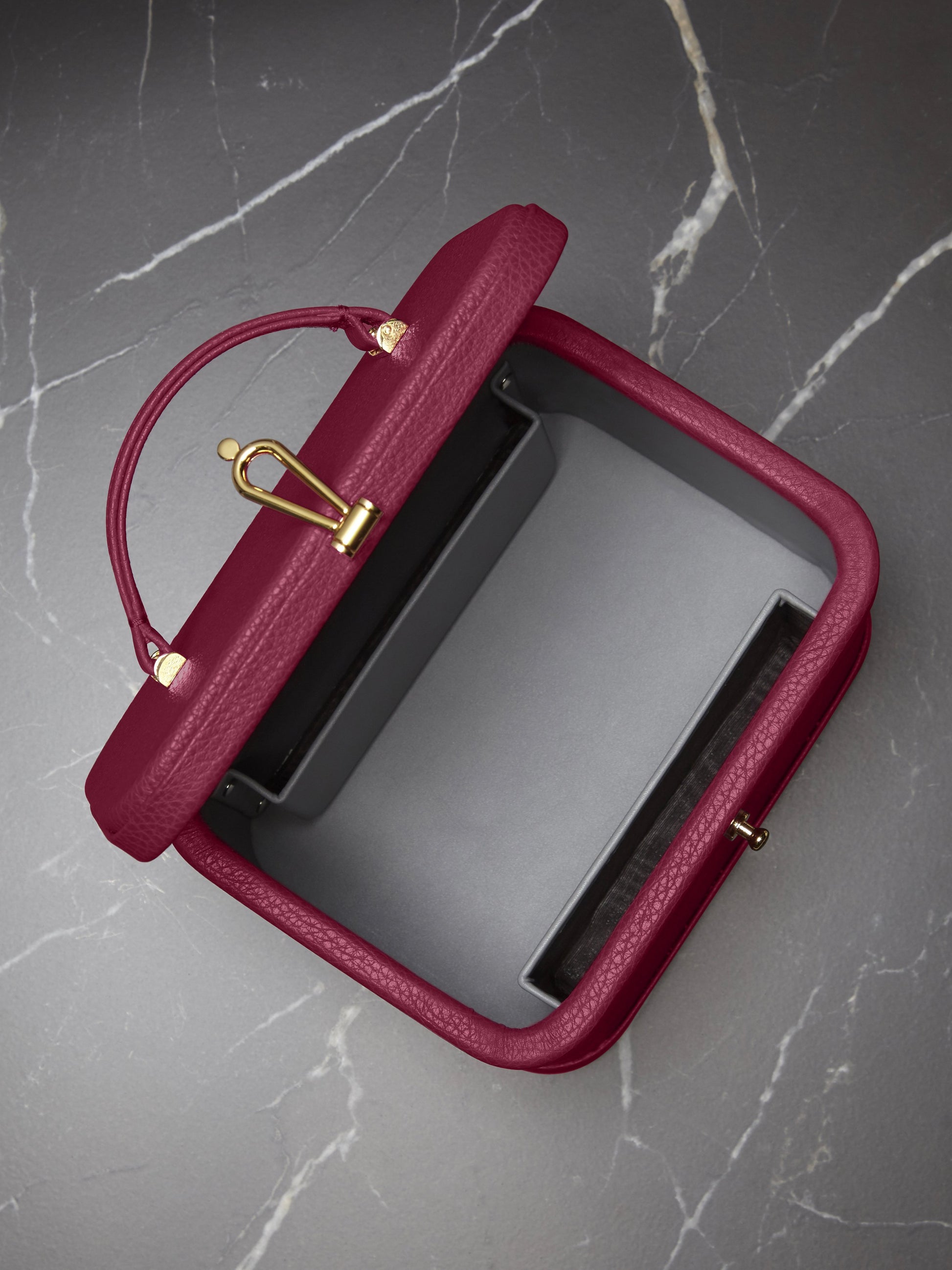 Atelier Verdi small pink leather vanity case, interior